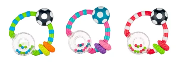 CANPOL BABIES - grzechotka z kolorowymi koralikami