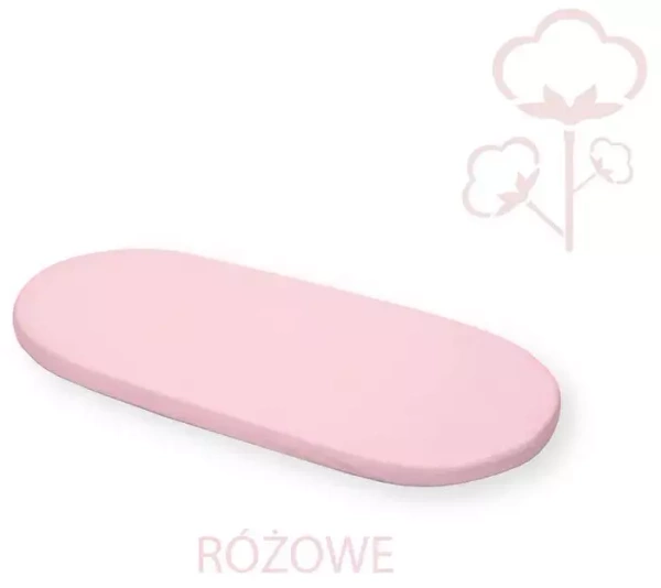 YOONCO - bawełniane prześcieradło do wózka 75 x 35 cm | Różowe