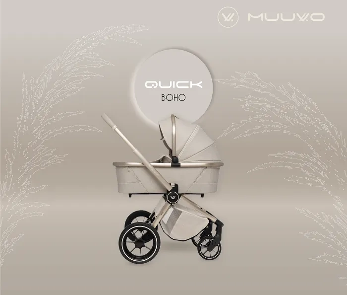 MUUVO Quick BOHO - wózek wielofunkcyjny, zestaw 2w1 | Beige