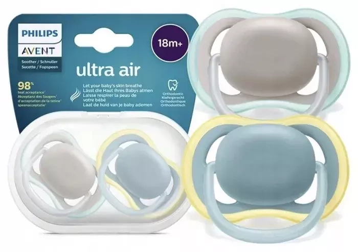 PHILIPS AVENT Ultra Air - smoczek ortodontyczny 2 szt. | 18 m+