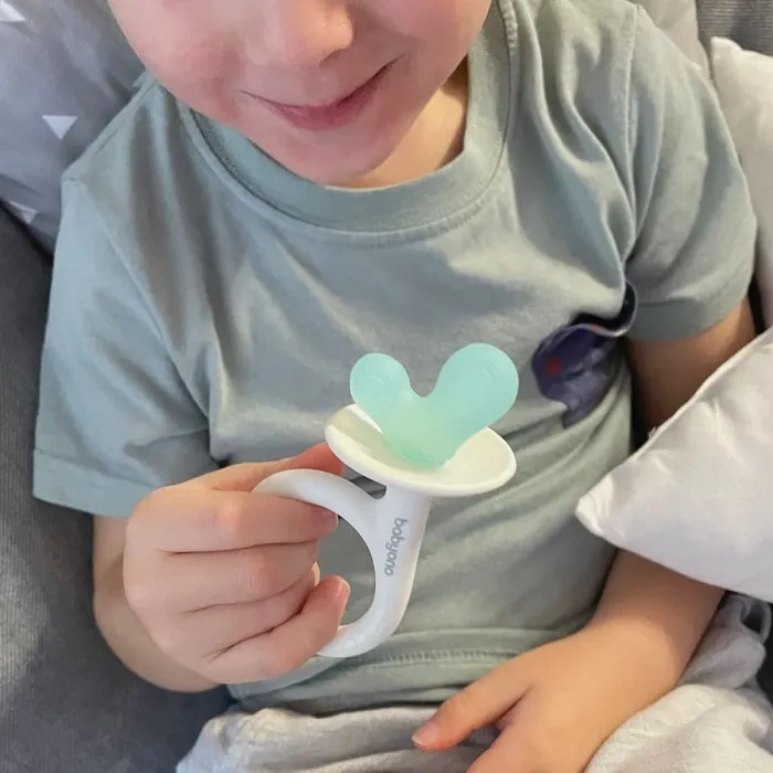 BABYONO - gryzak silikonowy Snail | Turkusowy