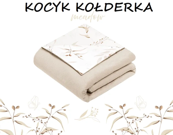 YOONCO - dwustronny kocyk kołderka 80x100 cm | Meadow