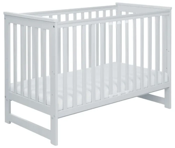 YOONCO - łóżeczko drewniane Iwi z barierką | Szare