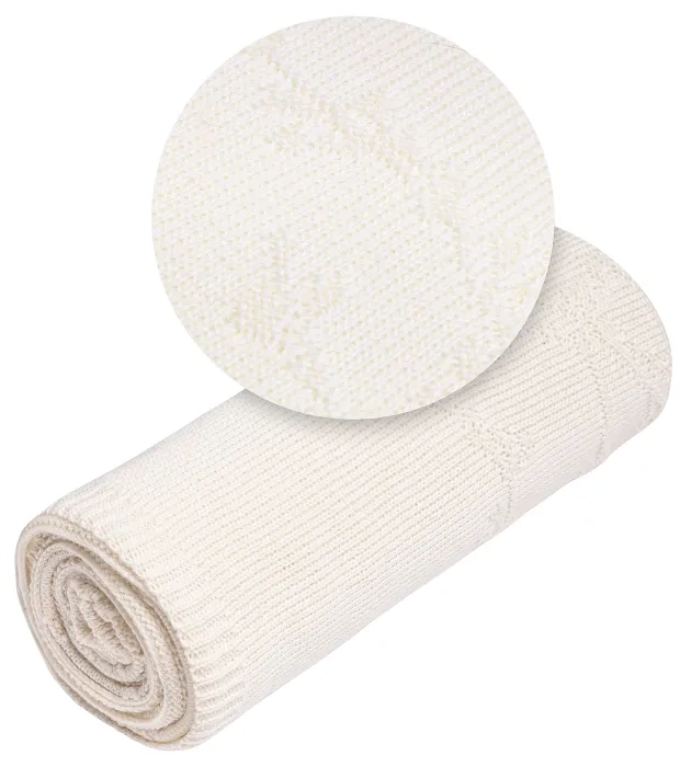 YOONCO Meadow - kocyk bambusowy 80x100 cm | Kremowy