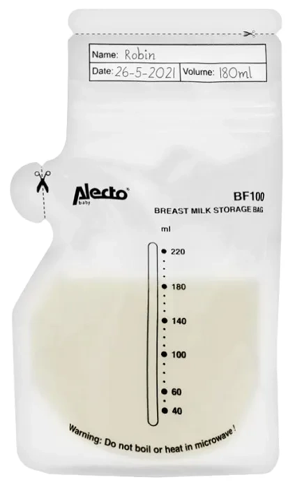 ALECTO BF100 - woreczki do przechowywania pokarmu 100 szt.