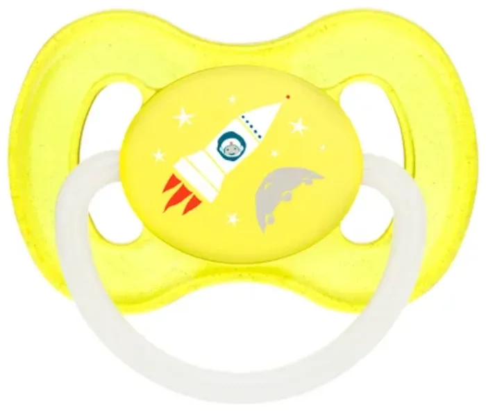 CANPOL BABIES Space - smoczek uspokajający kauczuk 6-18 m okrągły