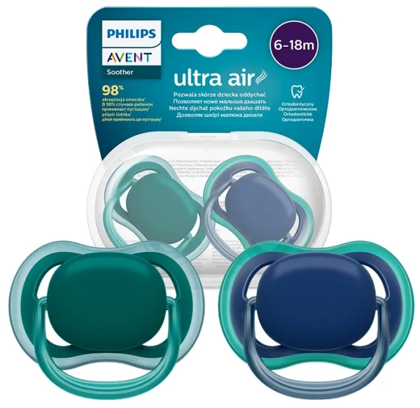 PHILIPS AVENT Ultra Air - smoczek ortodontyczny 2 szt. | 6-18 m