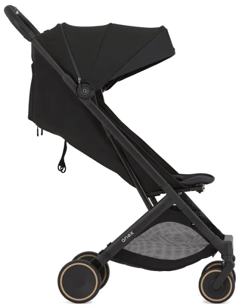 ANEX Air-X2 - lekki wózek spacerowy z uchwytem do przenoszenia | Nero
