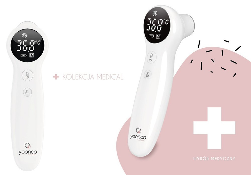 YOONCO Medical - termometr elektroniczny do ucha i czoła | YT 7438
