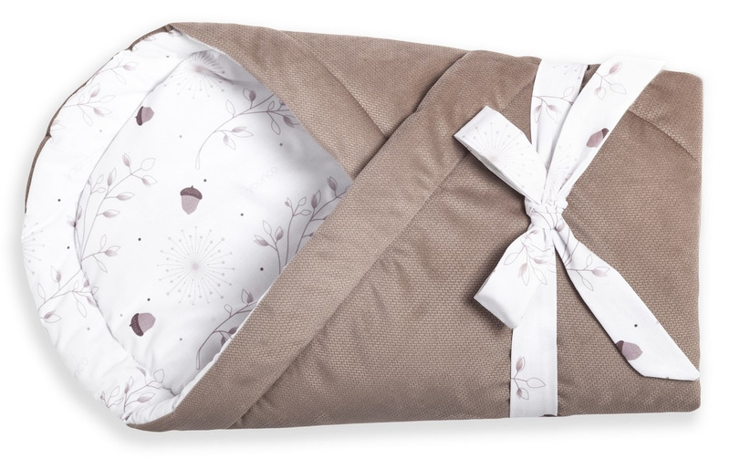 YOONCO - rożek niemowlęcy z kokardą 75x75 cm | Forest