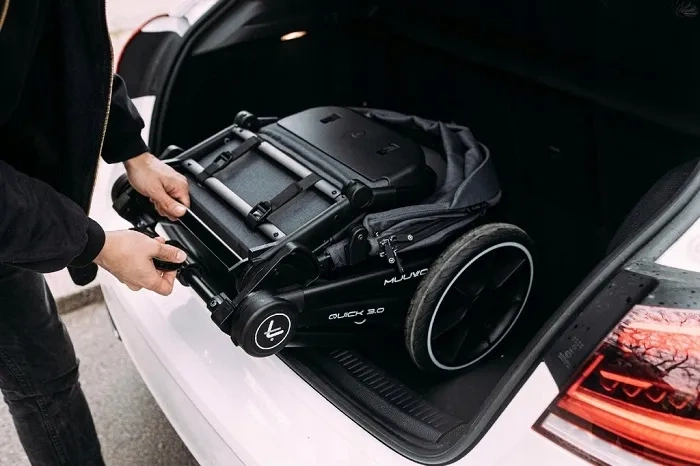 MUUVO Quick 3.0 Black Chrome - wózek wielofunkcyjny, zestaw 2w1 z gondolą XL | Pure Pink