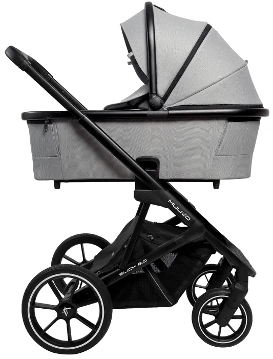 MUUVO Slick 2.0 - wózek wielofunkcyjny, zestaw 2w1 | Light Grey (+ ADAPTERY)