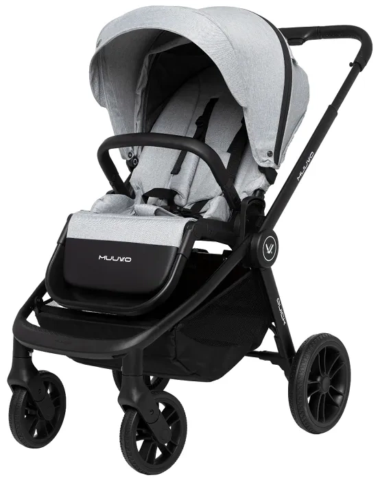 MUUVO Quick - wózek wielofunkcyjny, zestaw 2w1 z gondolą Quick 2.0 standard | Rocky Grey (+ ADAPTERY)