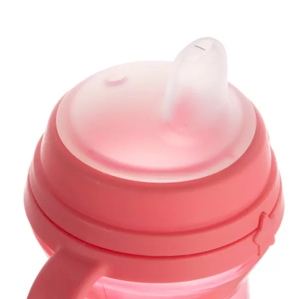 CANPOL BABIES - kubek z silikonowym ustnikiem FirstCup 150ml | różowy