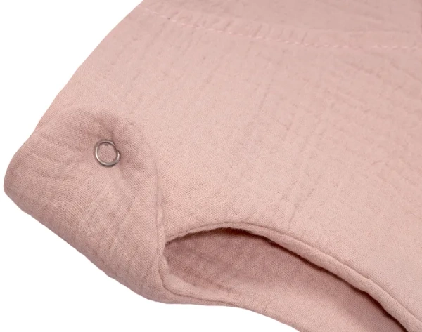 YOONCO - całoroczny, muślinowy śpiworek do spania dla noworodka 0+ | Brudny Róż