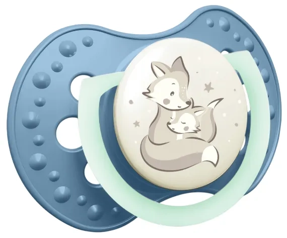 LOVI Night&Day - 2 x smoczek silikonowy dynamiczny 0-6 m | Boy