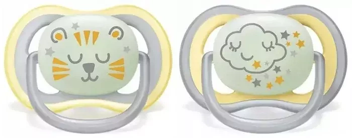 PHILIPS AVENT Ultra Air Nighttime - smoczek ortodontyczny 2 szt. | 18 m+