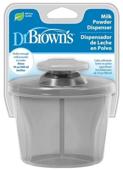 DR BROWN'S - 3-komorowy pojemnik na mleko w proszku | Szary
