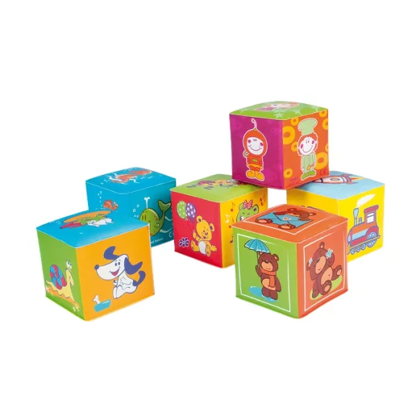 CANPOL BABIES - miękka kostka edukacyjna 6szt.