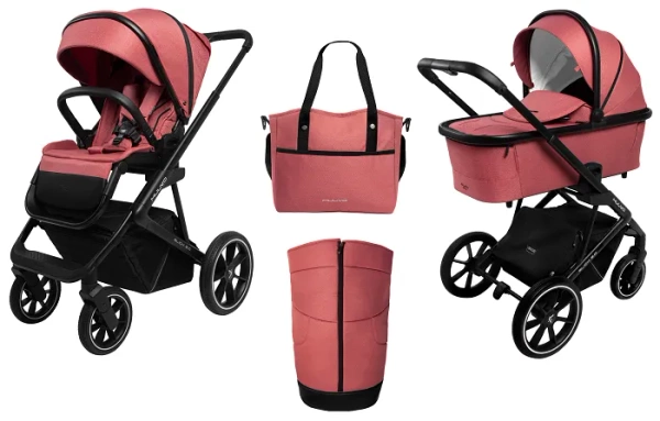 MUUVO Slick 2.0 - wózek wielofunkcyjny, zestaw 2w1 | Pure Pink (+ ADAPTERY)