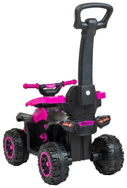 BABY MIX Mega - jeździk z rączką i barierką | Żółty