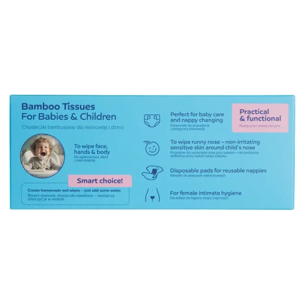 CANPOL BABIES - suche chusteczki bambusowe dla niemowląt i dzieci | 100 szt.