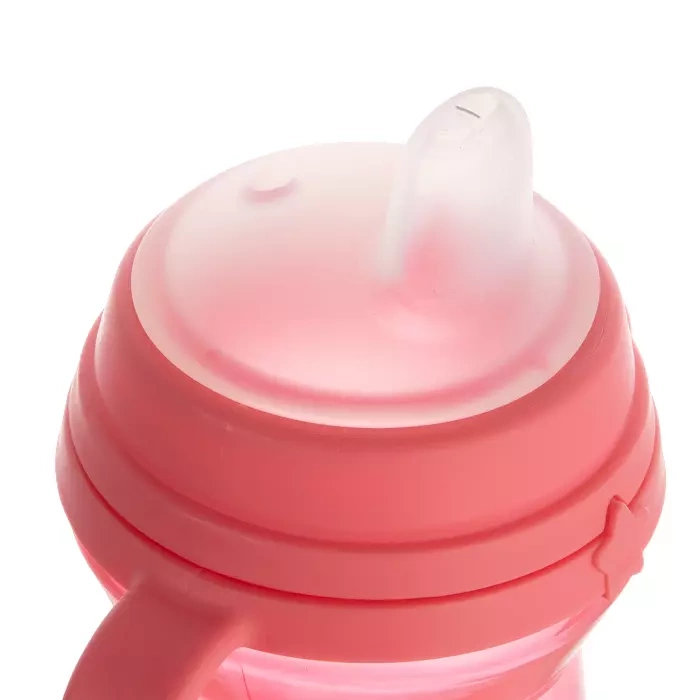 CANPOL BABIES - kubek z silikonowym ustnikiem FirstCup 250ml | różowy