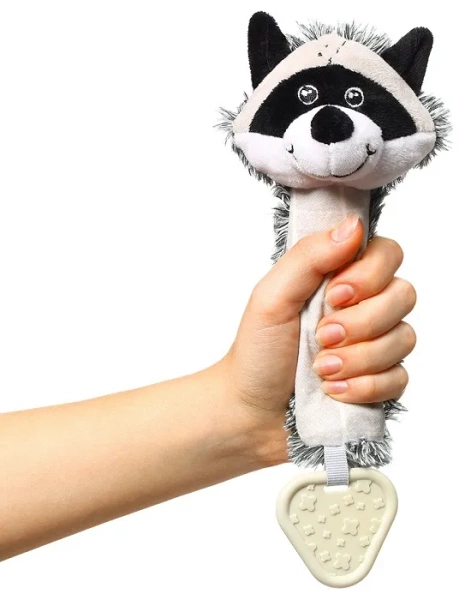 BABYONO Racoon Rocky - piszczek z gryzakiem