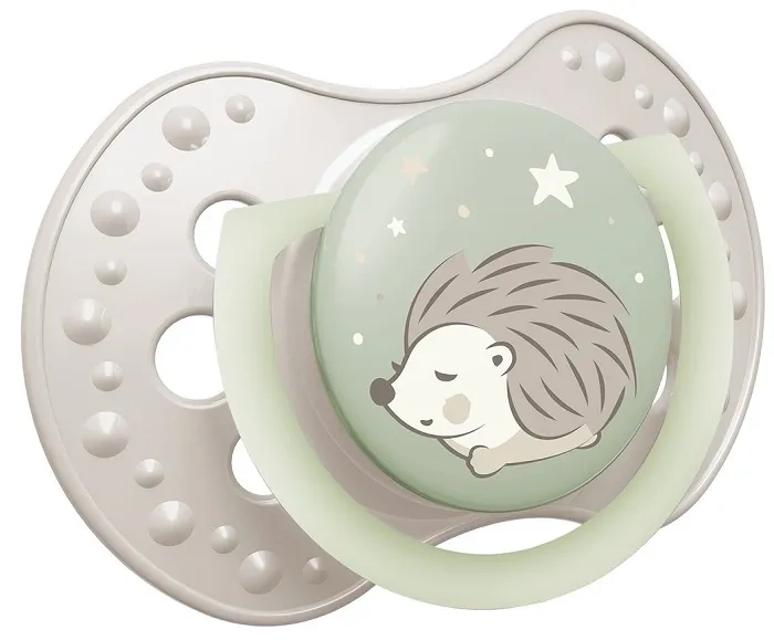 LOVI Night&Day - 2 x smoczek silikonowy dynamiczny 0-6 m | Hedgehog