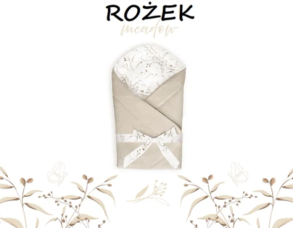 YOONCO - rożek niemowlęcy z kokardą 75x75 cm | Meadow