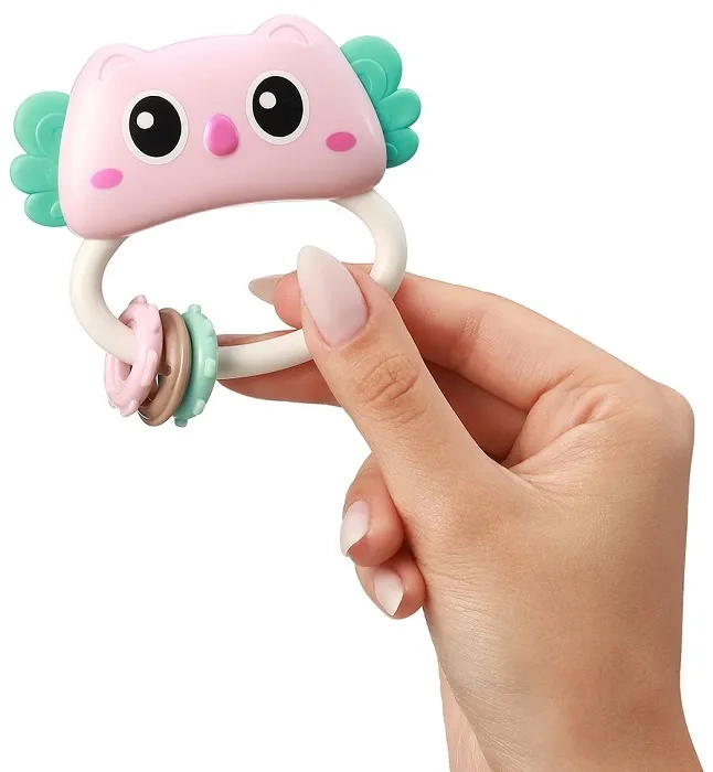 BABYONO - grzechotka z gryzakiem | Owl