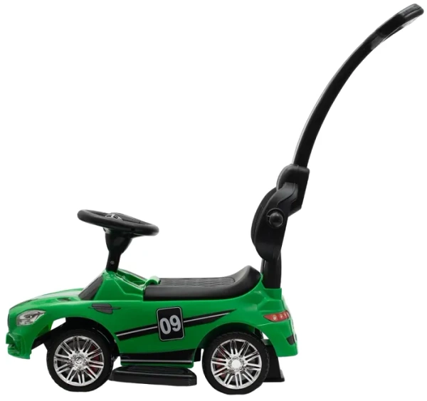 BABY MIX Racer - jeździk z panelem dźwiękowym i rączką | Zielony