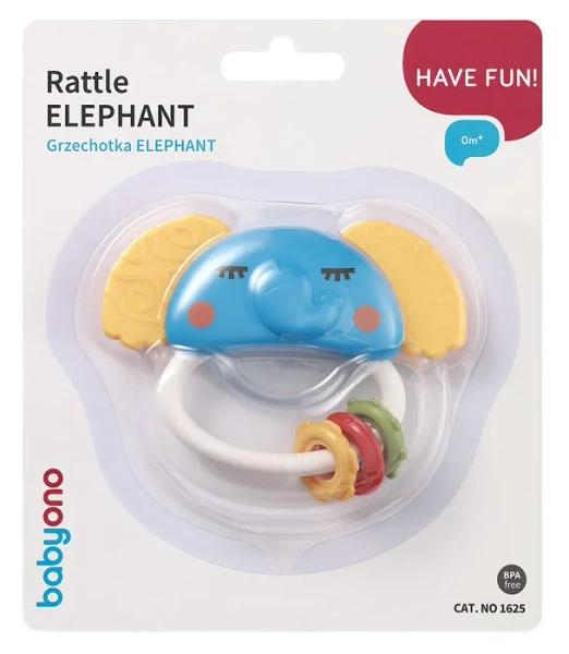 BABYONO - grzechotka z gryzakiem | Elaphant