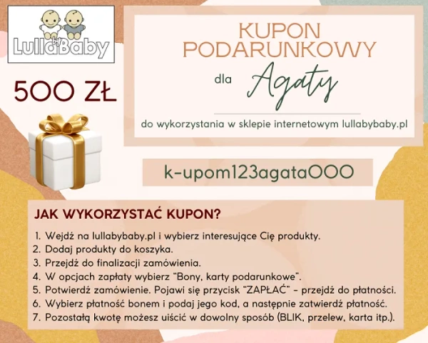 KUPON PODARUNKOWY 500 ZŁ - bon do sklepu internetowego na 500 zł