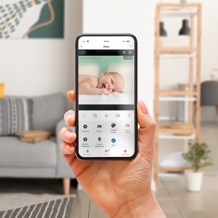 ALECTO SMARTBABY5 - niania elektroniczna Wi-Fi z kamerą | APLIKACJA