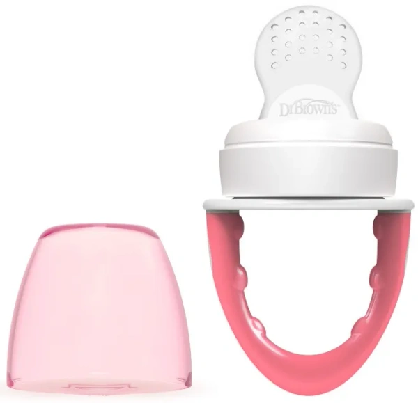 DR BROWN'S - silikonowy gryzak do podawania pokarmu | Różowy
