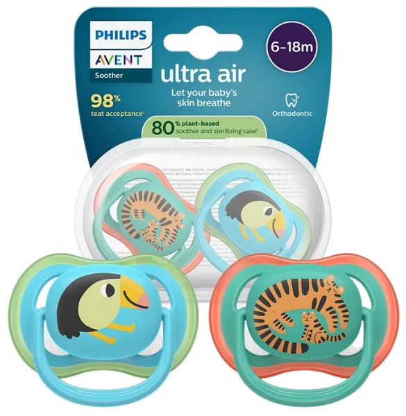 PHILIPS AVENT Ultra Air - smoczek ortodontyczny 2 szt. | 6-18 m