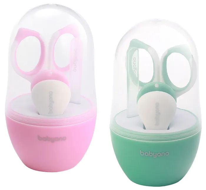 BABYONO - zestaw do pielęgnacji paznokci w etui dla niemowląt i dzieci | Różowy