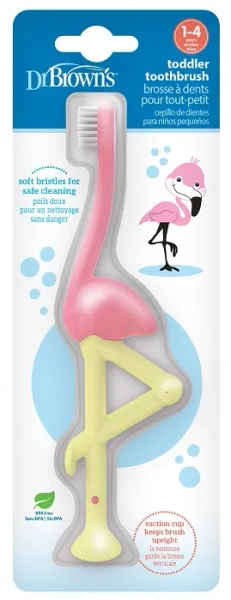 DR BROWN′S - szczoteczka do mycia zębów z przyssawką | Flaming