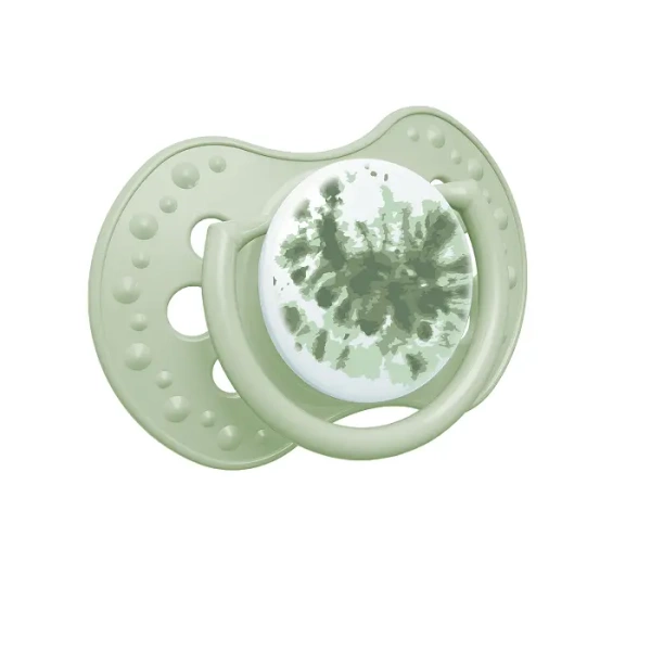 LOVI - smoczek silikonowy dynamiczny TIE DYE GREEN  2 szt. | 6-18m