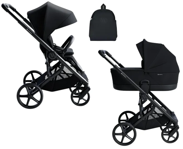 AVIONAUT Sirius - wózek wielofunkcyjny, zestaw 2w1 | Black (+ ADAPTERY)