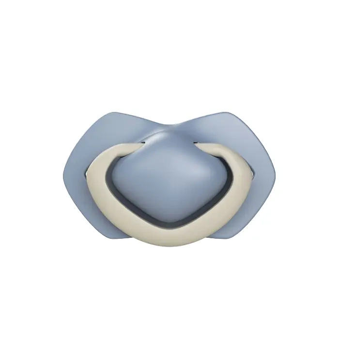 CANPOL BABIES - smoczek silikonowy Light touch 6-18m symetryczny | PURE COLOR Niebieski 2 szt.