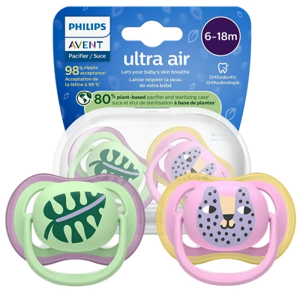 PHILIPS AVENT Ultra Air - smoczek ortodontyczny 2 szt. | 6-18 m