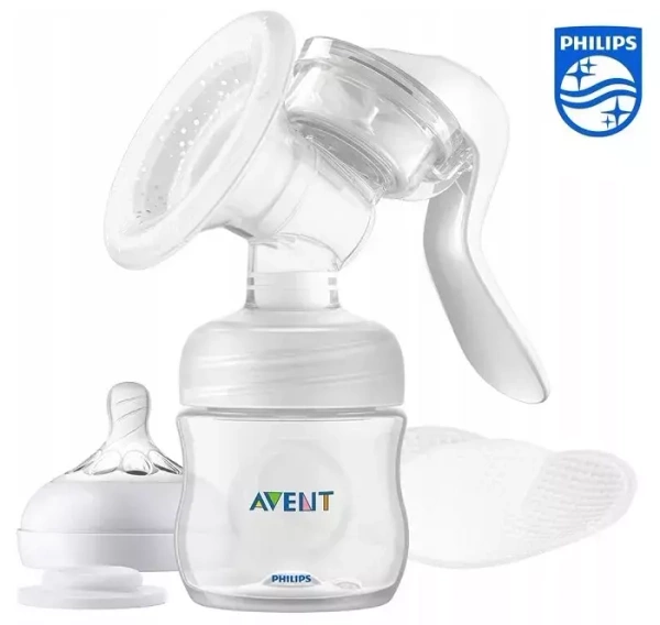 PHILIPS AVENT - laktator ręczny z butelką Natural 125 ml