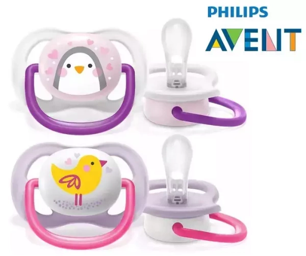 PHILIPS AVENT Ultra Air - smoczek ortodontyczny 2 szt. GIRL | 0-6 m