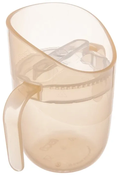 LOVI Genius - kubek treningowy z wkładką i uchwytami 150 ml | Nude