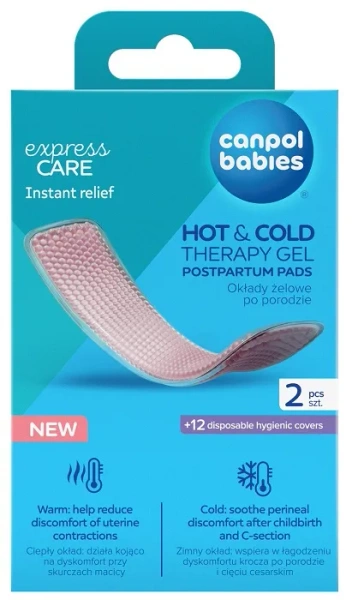 CANPOL BABIES - żelowe okłady poporodowe do terapii ciepłem lub zimnem | 2 szt.