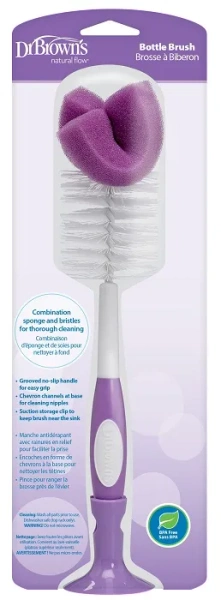 DR BROWN'S - szczotka do czyszczenia butelek i smoczków z przyssawką | MIX KOLORÓW