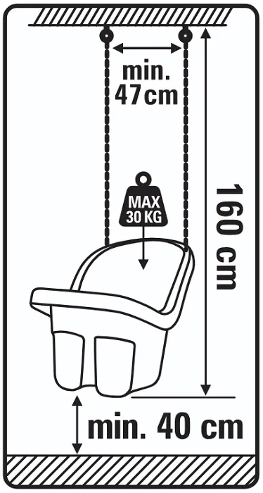 TEGA BABY - huśtawka kubełkowa | Różowa