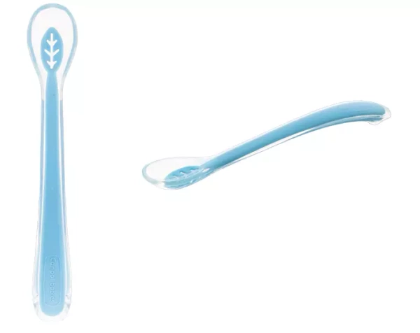 CANPOL BABIES - silikonowa łyżeczka 4m+ | niebieska